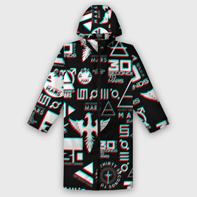 Дождевик унисекс 3D с принтом [30 Seconds to Mars]   Glitch в городе Новоалтайск,  |  | 30 seconds to mars | 30 секунд до марса | джаред лето | музыка | рок