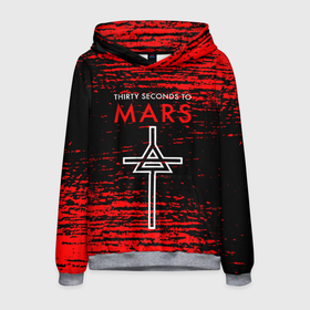 Мужская толстовка 3D с принтом [30 Seconds to Mars]   До марса 30 сек в городе Новоалтайск, 100% полиэстер | двухслойный капюшон со шнурком для регулировки, мягкие манжеты на рукавах и по низу толстовки, спереди карман-кенгуру с мягким внутренним слоем. | Тематика изображения на принте: 30 seconds to mars | 30 секунд до марса | джаред лето | музыка | рок