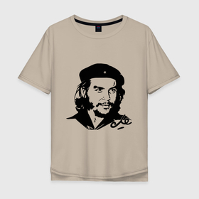 Мужская футболка хлопок Oversize с принтом Chе в Тюмени, 100% хлопок | свободный крой, круглый ворот, “спинка” длиннее передней части | che | comandante | cuba | cuban revolution | ernesto | guerrilla | guevara | revolution hero | командир кубинской революции | куба | кубинский революционер | партизан | революционер | че | че гевара | эрнесто