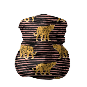 Бандана-труба 3D с принтом Леопарды паттерн в Тюмени, 100% полиэстер, ткань с особыми свойствами — Activecool | плотность 150‒180 г/м2; хорошо тянется, но сохраняет форму | анималистичный принт | африканские животные | барс | крупные кошки | леопард | пантера | песочный цвет | полоски | сафари | хищник