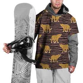 Накидка на куртку 3D с принтом Леопарды паттерн в Кировске, 100% полиэстер |  | анималистичный принт | африканские животные | барс | крупные кошки | леопард | пантера | песочный цвет | полоски | сафари | хищник