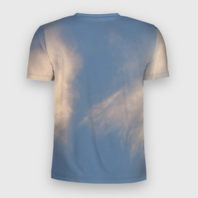 Мужская футболка 3D Slim с принтом blue sky   синее небо в Тюмени, 100% полиэстер с улучшенными характеристиками | приталенный силуэт, круглая горловина, широкие плечи, сужается к линии бедра | blue sky | небо | природа | синее небо | спокойствие