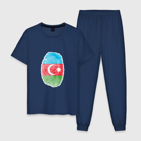 Мужская пижама хлопок с принтом Азербайджан   Отпечаток в Курске, 100% хлопок | брюки и футболка прямого кроя, без карманов, на брюках мягкая резинка на поясе и по низу штанин
 | europe | odlar yurdu | ussr | азер | азербайджан | азербайджанец | азия | баку | горы | европа | закавказье | кавказ | карта | каспийское море | республика | ссср | страна огней | турист | флаг