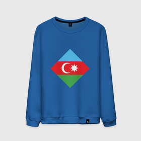 Мужской свитшот хлопок с принтом Flag Azerbaijan в Тюмени, 100% хлопок |  | europe | odlar yurdu | ussr | азер | азербайджан | азербайджанец | азия | баку | горы | европа | закавказье | кавказ | карта | каспийское море | республика | ссср | страна огней | турист | флаг