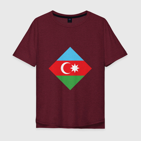 Мужская футболка хлопок Oversize с принтом Flag Azerbaijan в Тюмени, 100% хлопок | свободный крой, круглый ворот, “спинка” длиннее передней части | europe | odlar yurdu | ussr | азер | азербайджан | азербайджанец | азия | баку | горы | европа | закавказье | кавказ | карта | каспийское море | республика | ссср | страна огней | турист | флаг