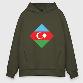 Мужское худи Oversize хлопок с принтом Flag Azerbaijan в Белгороде, френч-терри — 70% хлопок, 30% полиэстер. Мягкий теплый начес внутри —100% хлопок | боковые карманы, эластичные манжеты и нижняя кромка, капюшон на магнитной кнопке | europe | odlar yurdu | ussr | азер | азербайджан | азербайджанец | азия | баку | горы | европа | закавказье | кавказ | карта | каспийское море | республика | ссср | страна огней | турист | флаг