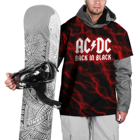 Накидка на куртку 3D с принтом AC DC Разряды молнии. , 100% полиэстер |  | ac dc | acdc | ас дс | асдс | музыка | рок
