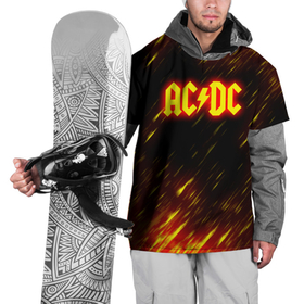 Накидка на куртку 3D с принтом AC DC Neon. , 100% полиэстер |  | ac dc | acdc | ас дс | асдс | музыка | рок