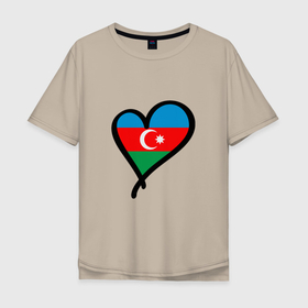 Мужская футболка хлопок Oversize с принтом Azerbaijan Heart , 100% хлопок | свободный крой, круглый ворот, “спинка” длиннее передней части | europe | odlar yurdu | ussr | азер | азербайджан | азербайджанец | азия | баку | горы | европа | закавказье | кавказ | карта | каспийское море | республика | ссср | страна огней | турист | флаг