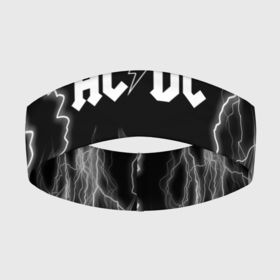 Повязка на голову 3D с принтом AC DC Fire. ,  |  | ac dc | acdc | ас дс | асдс | музыка | рок