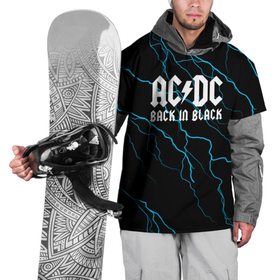 Накидка на куртку 3D с принтом [AC DC]   Молнии , 100% полиэстер |  | ac dc | acdc | back in black | ас дс | асдс | музыка | рок