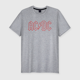 Мужская футболка хлопок Slim с принтом [AC DC]   Logo в Белгороде, 92% хлопок, 8% лайкра | приталенный силуэт, круглый вырез ворота, длина до линии бедра, короткий рукав | ac dc | acdc | back in black | ас дс | асдс | музыка | рок