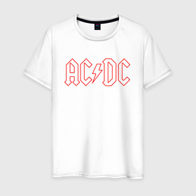 Мужская футболка хлопок с принтом [AC DC]   Logo в Белгороде, 100% хлопок | прямой крой, круглый вырез горловины, длина до линии бедер, слегка спущенное плечо. | ac dc | acdc | back in black | ас дс | асдс | музыка | рок
