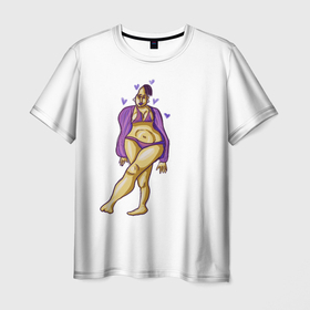 Мужская футболка 3D с принтом Пьянь болотная в Белгороде, 100% полиэфир | прямой крой, круглый вырез горловины, длина до линии бедер | влюбленная | влюбленная женщина | женщина | любовь