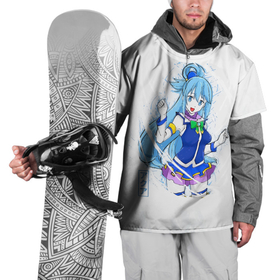 Накидка на куртку 3D с принтом KonoSuba   Аква , 100% полиэстер |  | anime | aqua | kono subarashii | konosuba | manga | аква | аниме | бесполезная богиня | бесполезногиня | богиня ба | богиня долгов | богиня туалетов | да будет благословенен | коно субарасий | коносуба | манга | сэк