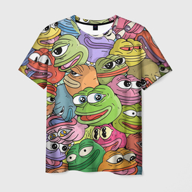 Мужская футболка 3D с принтом Pepe BOMBING в Кировске, 100% полиэфир | прямой крой, круглый вырез горловины, длина до линии бедер | ez | peepo | pepe | twitch | жабки | жабы | мем | пепе | пипо | пэпэ | твич смайлики