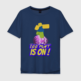 Мужская футболка хлопок Oversize с принтом Roblox egg hunt в Петрозаводске, 100% хлопок | свободный крой, круглый ворот, “спинка” длиннее передней части | egg hunt | jailbreak | roblox | roblox studio | роблокс | эрик кассел