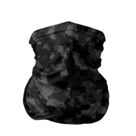 Бандана-труба 3D с принтом ТЁМНЫЙ КАМУФЛЯЖ в Новосибирске, 100% полиэстер, ткань с особыми свойствами — Activecool | плотность 150‒180 г/м2; хорошо тянется, но сохраняет форму | Тематика изображения на принте: военный камуфляж | городской камуфляж | камуфляж | серый камуфляж | темный камуфляж | черно белый камуфляж | черный камуфляж