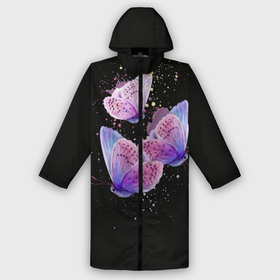 Дождевик унисекс 3D с принтом Butterflies Sky в городе Новоалтайск,  |  | beauty | butterflies | sky | бабочки | красота | ночь