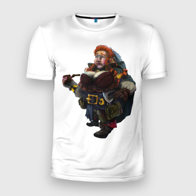Мужская футболка 3D Slim с принтом Dwarf girl в Курске, 100% полиэстер с улучшенными характеристиками | приталенный силуэт, круглая горловина, широкие плечи, сужается к линии бедра | dwarf | fantasy | girl | gwaenor | гном | фэнтази