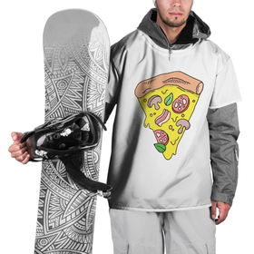 Накидка на куртку 3D с принтом Пицца, кусок пиццы в Новосибирске, 100% полиэстер |  | еда | кусок пиццы | пицца | скетч | фастфуд