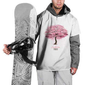Накидка на куртку 3D с принтом Sakura Tree в Новосибирске, 100% полиэстер |  | весна | вишня | восток | восходящее солнце | пробуждение | сакура | самурай | токио | философия | япония