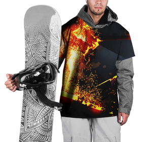 Накидка на куртку 3D с принтом 3D ВЗРЫВ, ОБЛОМКИ   NEON EXPLOSION в Новосибирске, 100% полиэстер |  | Тематика изображения на принте: 3d | 3д плиты | neon | взрыв | лава | неон | плита | плиты | трещины