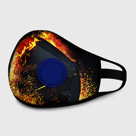Маска из неопрена с принтом 3D ВЗРЫВ, ОБЛОМКИ   NEON EXPLOSION в городе Новоалтайск, неопрен 100% | Форма огибающая нос. Резинки для ушей с дополнительной резинкой на затылке. Клапан для выдоха для активного дыхания при занятиях спортом. Эластичный материал маски и окантовки для лучшего растяжения и прилегания маски.  | 3d | 3д плиты | neon | взрыв | лава | неон | плита | плиты | трещины