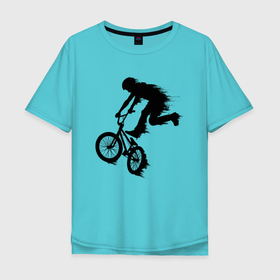Мужская футболка хлопок Oversize с принтом ВЕЛОСПОРТ BMX Racing. ВЕЛОСИПЕДИСТ в Тюмени, 100% хлопок | свободный крой, круглый ворот, “спинка” длиннее передней части | bmx | bmx racing | велосипед | велосипед bmx | велосипедист | велосипедный мотокросс | велосипедный спорт | велоспорт | верт | вмх рейсинг | дерт | парк | спорт | стрит | флэтлэнд