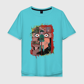 Мужская футболка хлопок Oversize с принтом Гона арт в Санкт-Петербурге, 100% хлопок | свободный крой, круглый ворот, “спинка” длиннее передней части | anime | gekijouban hunter x hunter | hunter  hunter | аниме | анимэ | хантер х хантер
