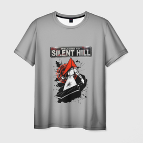 Мужская футболка 3D с принтом Пирамидаголовый из Сайлент Хилл в Петрозаводске, 100% полиэфир | прямой крой, круглый вырез горловины, длина до линии бедер | Тематика изображения на принте: silent hill | алесса | демоны | добро пожаловать | мертвый город | пирамидаголовый | сайлент хилл | триллер | ужастик