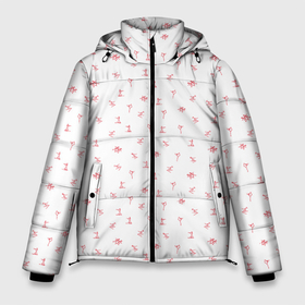 Мужская зимняя куртка 3D с принтом Зимний спортивный принт в Новосибирске, верх — 100% полиэстер; подкладка — 100% полиэстер; утеплитель — 100% полиэстер | длина ниже бедра, свободный силуэт Оверсайз. Есть воротник-стойка, отстегивающийся капюшон и ветрозащитная планка. 

Боковые карманы с листочкой на кнопках и внутренний карман на молнии. | Тематика изображения на принте: artline | figures | minimalist | rings | sports | winter | артлайн | виды фигуры | зимняя | значки | катание | кольца | коньки | линия | лыжи | лыжник | минималистический | пиктограмма | символика | символы | спорт | спорта