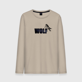 Мужской лонгслив хлопок с принтом Wolf brand в Белгороде, 100% хлопок |  | animal | trgwolf | wolf | волк | волки | звери | лес