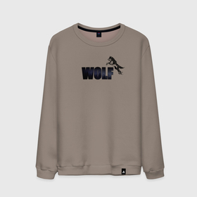 Мужской свитшот хлопок с принтом Wolf brand в Курске, 100% хлопок |  | animal | trgwolf | wolf | волк | волки | звери | лес