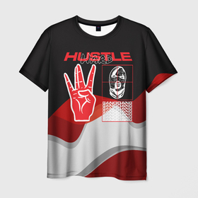 Мужская футболка 3D с принтом hustler  hustle в Белгороде, 100% полиэфир | прямой крой, круглый вырез горловины, длина до линии бедер | Тематика изображения на принте: hustle | заработок | суета | хасл | хаслер | хастлер