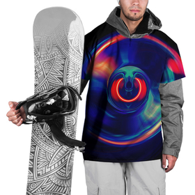 Накидка на куртку 3D с принтом Сверхновая сингулярность в Тюмени, 100% полиэстер |  | вектор | графика | космос | красный | круг | синий | черная дыра | шар