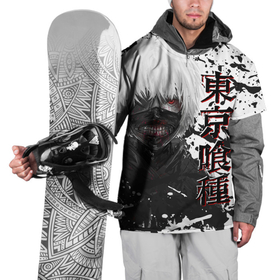 Накидка на куртку 3D с принтом Tokyo Ghoul (Kaneki Ken)   Токийский Гуль (Канэки Кэн) , 100% полиэстер |  | anime | kaneki | tokyo ghoul | аниме | гуль | иероглиф | канеки | кен | манга | перерождение | сасаки хайсе | токийский | япония