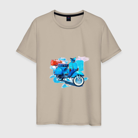 Мужская футболка хлопок с принтом Легендарная VESPA , 100% хлопок | прямой крой, круглый вырез горловины, длина до линии бедер, слегка спущенное плечо. | vespa | веспа | италия | классика | колеса | легенда | мопед | мотороллер | мотоцикл | путешествие | ретро | скутер | туризм