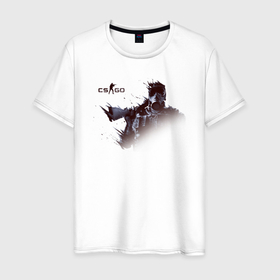 Мужская футболка хлопок с принтом CS GO Призрачный солдат в Тюмени, 100% хлопок | прямой крой, круглый вырез горловины, длина до линии бедер, слегка спущенное плечо. | action | cs go | игры | компьютерные | конт страйк | шутер