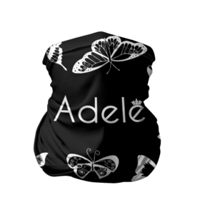 Бандана-труба 3D с принтом Адель летящие бабочки в Белгороде, 100% полиэстер, ткань с особыми свойствами — Activecool | плотность 150‒180 г/м2; хорошо тянется, но сохраняет форму | Тематика изображения на принте: adele | adele adkins | logo | адель | адель эдкинс | британская певица | лого | логотип | музыка | певица