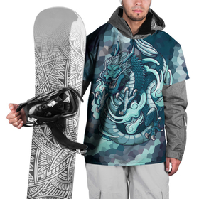 Накидка на куртку 3D с принтом Дракон стихия воды в Санкт-Петербурге, 100% полиэстер |  | Тематика изображения на принте: вода | дракон | змей | монстры | стихия | фантастика | чудовище