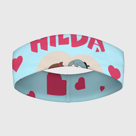 Повязка на голову 3D с принтом Hilda Love в Тюмени,  |  | hilda | mult | netflix | мульт | мультик | мультсериал | мультфильм | нетфлик | хилда | хильда