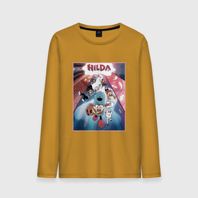 Мужской лонгслив хлопок с принтом Hilda Poster в Петрозаводске, 100% хлопок |  | hilda | mult | netflix | мульт | мультик | мультсериал | мультфильм | нетфлик | хилда | хильда