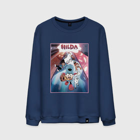 Мужской свитшот хлопок с принтом Hilda Poster в Тюмени, 100% хлопок |  | hilda | mult | netflix | мульт | мультик | мультсериал | мультфильм | нетфлик | хилда | хильда