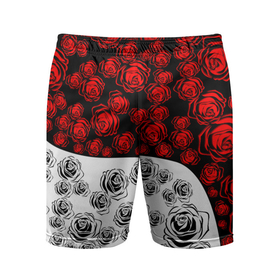 Мужские шорты спортивные с принтом РОЗЫ   Красный   Волна в Тюмени,  |  | атака титанов | белый | букет | девочке | для девочки | для друга | для мальчика | как у всех | контраст | красный | подарок | рекомендации | роза | розы | узор | цветы | черно белый