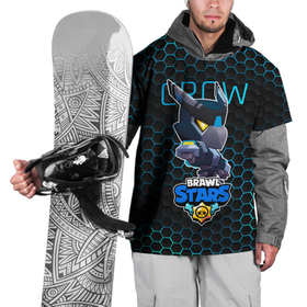 Накидка на куртку 3D с принтом Ворон Меха.  BRAWL STARS (соты) в Тюмени, 100% полиэстер |  | brawl stars | crow | games | боец | бравл старс | браул старс | ворон | игры | кинжал | легендарный бравлер | меха | супер