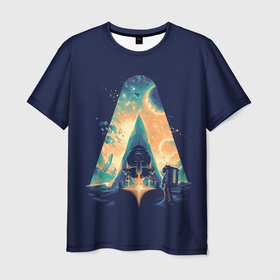 Мужская футболка 3D с принтом Astroneer , 100% полиэфир | прямой крой, круглый вырез горловины, длина до линии бедер | astroneer | astroner | game | games | астронавст | игра | игры