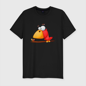 Мужская футболка хлопок Slim с принтом Смешной Птиц в Курске, 92% хлопок, 8% лайкра | приталенный силуэт, круглый вырез ворота, длина до линии бедра, короткий рукав | детские | для детей | попугай | птица | тукан