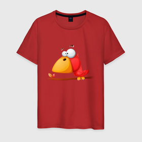 Мужская футболка хлопок с принтом Смешной Птиц в Санкт-Петербурге, 100% хлопок | прямой крой, круглый вырез горловины, длина до линии бедер, слегка спущенное плечо. | детские | для детей | попугай | птица | тукан
