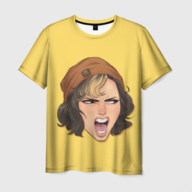 Мужская футболка 3D с принтом GIRL ART | POP ART в Кировске, 100% полиэфир | прямой крой, круглый вырез горловины, длина до линии бедер | art | emotion | emotions | girl | girls | pop | pop art | арт | гёрл | девушка | девушке | кричит | подруге | эмоции